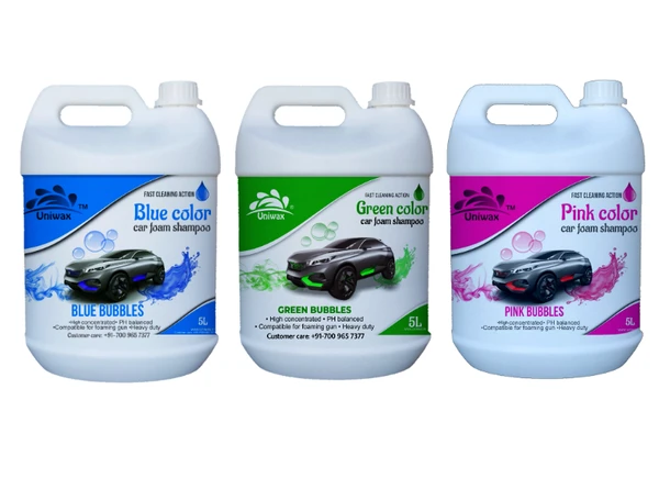 color car foam wash blue, green, pink, orange - 5 kg each , 15kg total